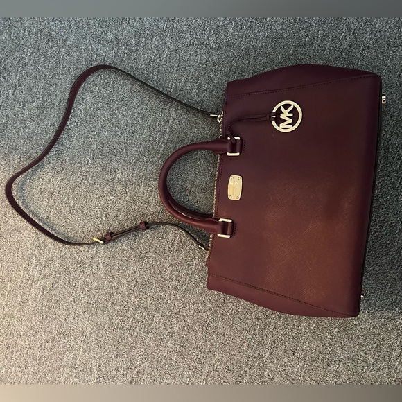 Michael Kors Purple Leather Satchel Medium - Picture 2 of 5